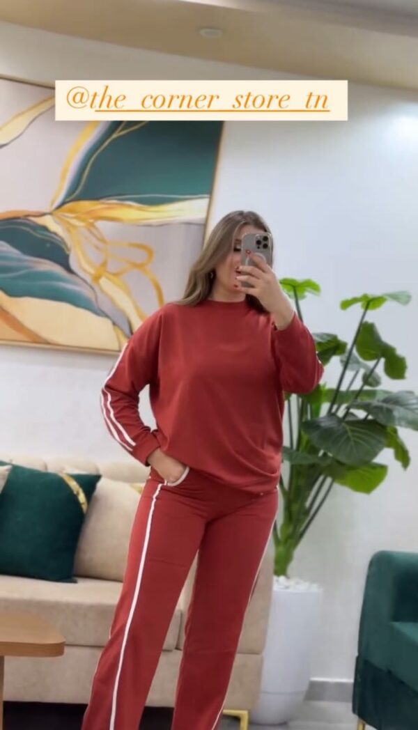 tenubanderouge ensemble jogging femme