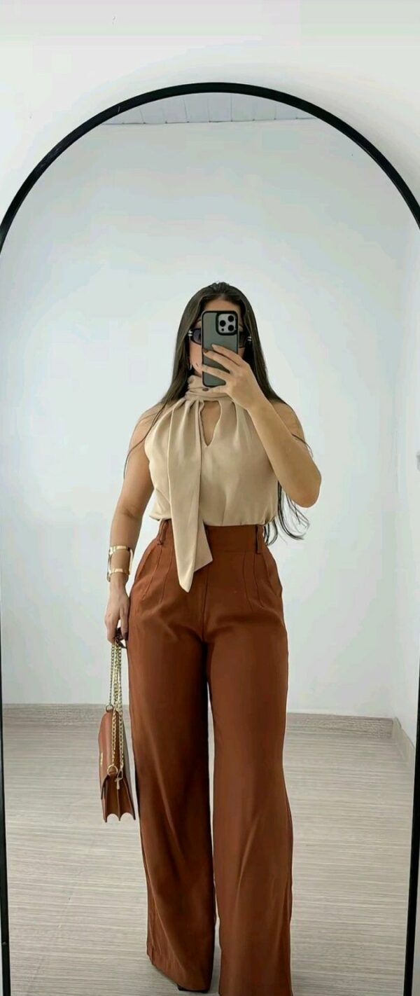 Pantalon Large marron